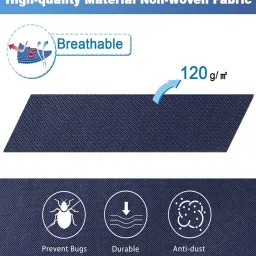 atorakushon Navy Blue Solid Non Woven (Pack Of 6) Organiser image 4