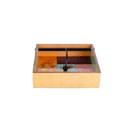 the home co. Mughal Collectio Multicolour Wood Tissue Holder image 4