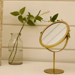 home4u Laverre Gold Mild Steel & Mirror image 2