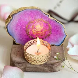 Pink Stone Figurine Tea light Holder-image-31
