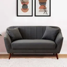 casacraft from pepperfry Stylesshine Fabric 2 Seater Sofa in Grey Colour-picture-21