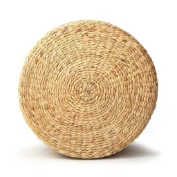 habereindia Seagrass Pouffe In Beige Color image 3