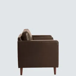 timberly Bruch Leatherette Arm Chair In Brown Colour image 5