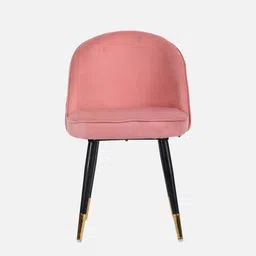 casacraft from pepperfry Iris Fabric Dining Chair In Pink Colour image 4