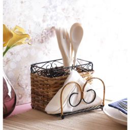 Brown Bamboo Cutlery Holder by VarEesha-picture-9
