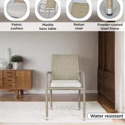 royaloak Zenith Wicker Patio Chair in Ash Colour image 5