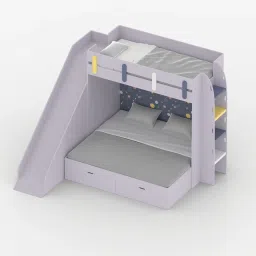boingg! - a happy start SimpleSlides Bunk Bed With Slide In Grey Colour image 3