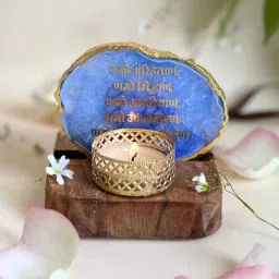 Blue Stone Figurine Tea light Holder-image-72