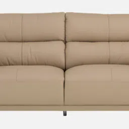 durian Perry Leather 3 Seater Sofas in Beige Colour image 4