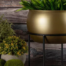 metalsmith Gold Metal Desk Planter image 3