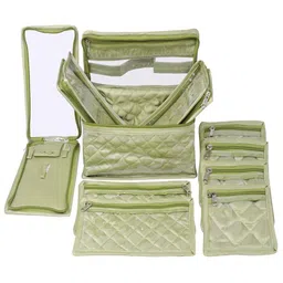atorakushon Pista Green Solid Satin (Pack Of 10) Organiser image 5