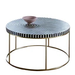 casagold Georgia Bone Inlay Coffee Table In Black Colour image 4