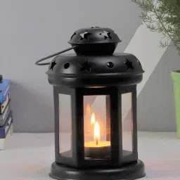 Noel Black Metal Hanging Tea Light Holder-image-37