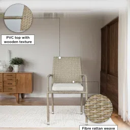 royaloak Zenith Wicker Patio Chair in Ash Colour image 4