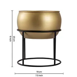 metalsmith Gold Metal Desk Planter image 4
