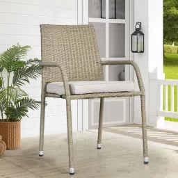 royaloak Zenith Wicker Patio Chair in Ash Colour image 1