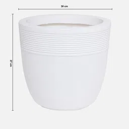 nora Small Iris White Polyethylene Floor Planter image 3