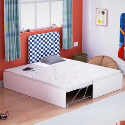 Brightside Same Kids Trundle Bed In White Colour-image-25
