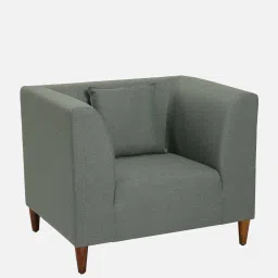 casacraft from pepperfry Armando Fabric 1 Seater Sofa In Grey Colour image 4