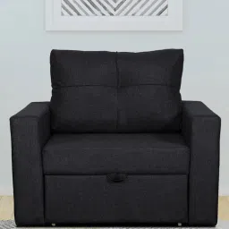 casacraft from pepperfry Eden Fabric Sofa Cum Bed in Charcoal Grey Colour-picture-19