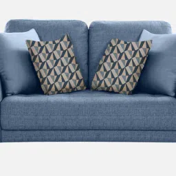 casacraft from pepperfry Portland Fabric 2 Seater Sofa in Blue Colour image 4
