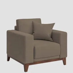 febonic Luca Fabric 1 Seater Sofa In Hazel Beige Colour image 5