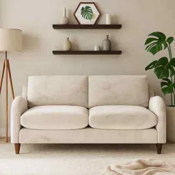 febonic Sally Velvet 2 Seater Sofa in Camel Beige Color-picture-30