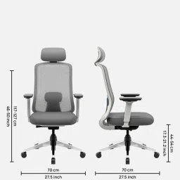 green soul Cosmos Superb Ergonomic Chair In White Blue Color image 2