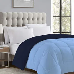 CURIOUS LIFESTYLE Navy Blue Microfiber Heavy Winter Double Bed Comforter-picture-22