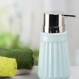 Kookee Blue 2 Pieces Abstract Ceramic Soap Dispenser-picture-5
