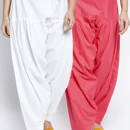 Jinfo Women Pack Of 2 Solid Pure Cotton Loose Fit Salwar-image-73