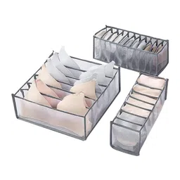 HOUSE OF QUIRK Grey 3-Pack Organizer-image-71