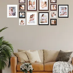 RANDOM 14 Pieces Black Wood Photo Frames-picture-16