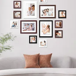 RANDOM 14 Pieces Black Wood Photo Frames-picture-11