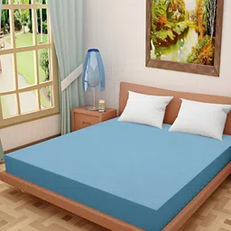 RRC Turquoise Blue Cotton Water Resistant Mattress Protector-picture-36