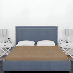 Aura Beige Terry Cotton King Size Double Bed Water Resistant Mattress Protector-image-82