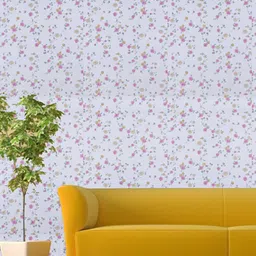 KAAF White & Pink Floral Waterproof Self Adhesive Wallpaper image 1