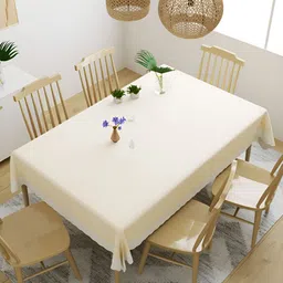 Aura Yellow & White Waterproof 6 Seater Table Cover-picture-35