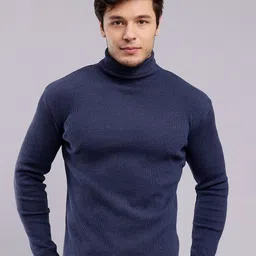 NUEVOSDAMAS Ribbed Turtle Neck Cotton Pullover-picture-13