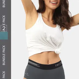 FREECULTR Women Pack Of 2 Antibacterial Boxer Briefs-image-30