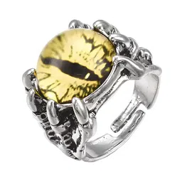KARISHMA KREATIONS Unisex Stainless Steel Dargon Evil Eye Adjustable Finger Ring-picture-25