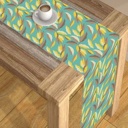 AEROHAVEN Green & Yellow Digital Printed 4 Seater Table Runner-picture-21