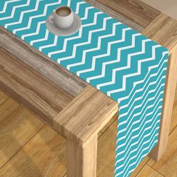 AEROHAVEN Blue & White Abstract Printed Table Runner-picture-21