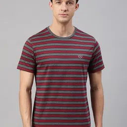Van Heusen Striped Round Neck Cotton T-Shirt-image-42