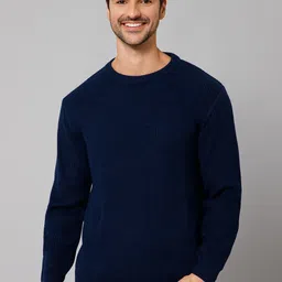 Cantabil Ribbed Round Neck Acrylic Sweater-image-26