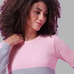 Campus Sutra Women Colourblocked Pullover-picture-22