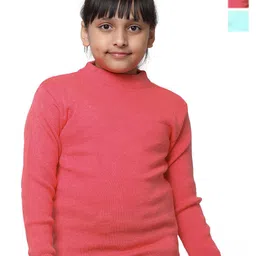 IndiWeaves Girls Pack Of 3 High Neck Woollen Pullover Sweater-picture-39