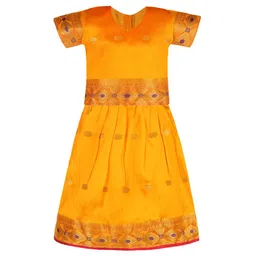 Wish Karo Girls Ethnic Motifs Woven Design Zari Ready to Wear Lehenga & Blouse-picture-37