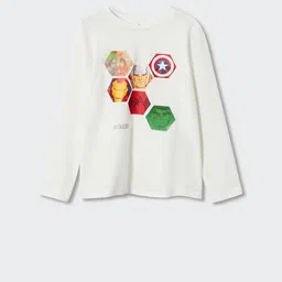Mango Kids Boys Avengers Printed Pure Cotton Sustainable T-shirt-picture-38