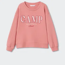 Mango Kids Girls Printed Round Neck Sustainable Sweatshirt-image-69